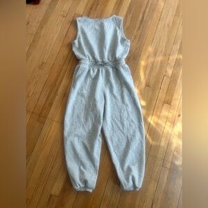 Gray One Piece sweat Jumpsuit